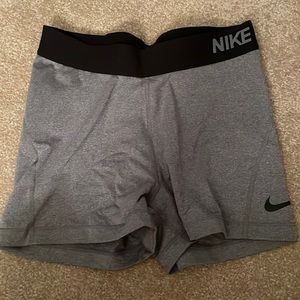 SMALL nike pros two tone grey and black